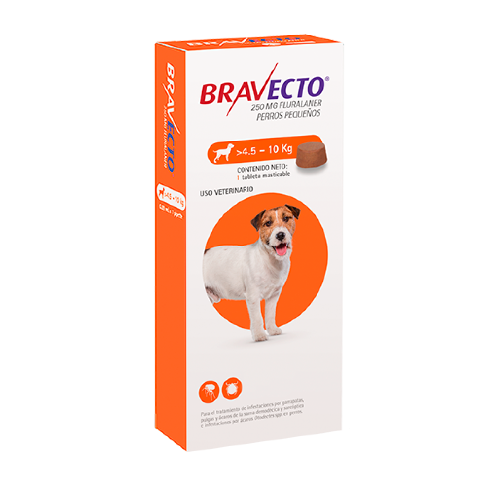Таблетки Bravecto для собак от 4,5-10 кг