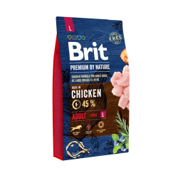 Brit Premium Adult L корм для собак с курицей 8 кг