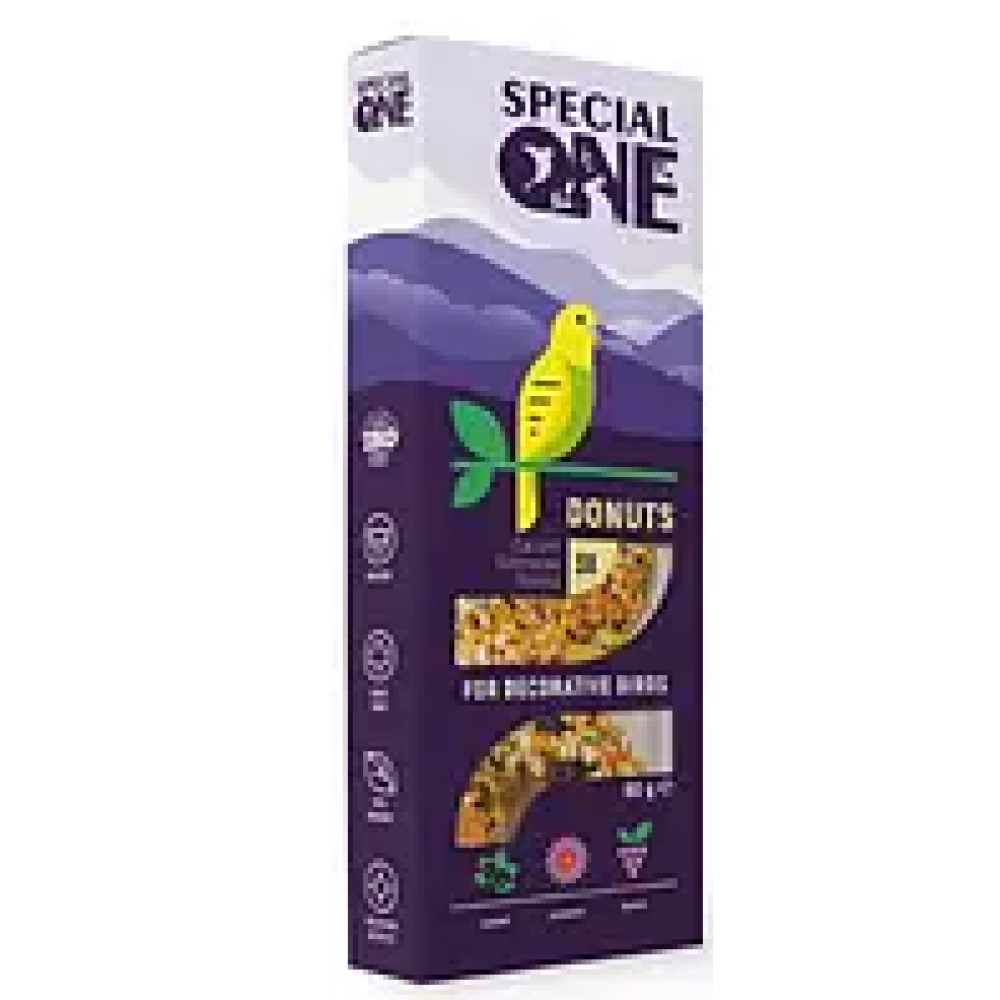 Лакомства для птиц Special One «Пончики» 60 г / 3 шт (смородина, эхинацея, виноград)