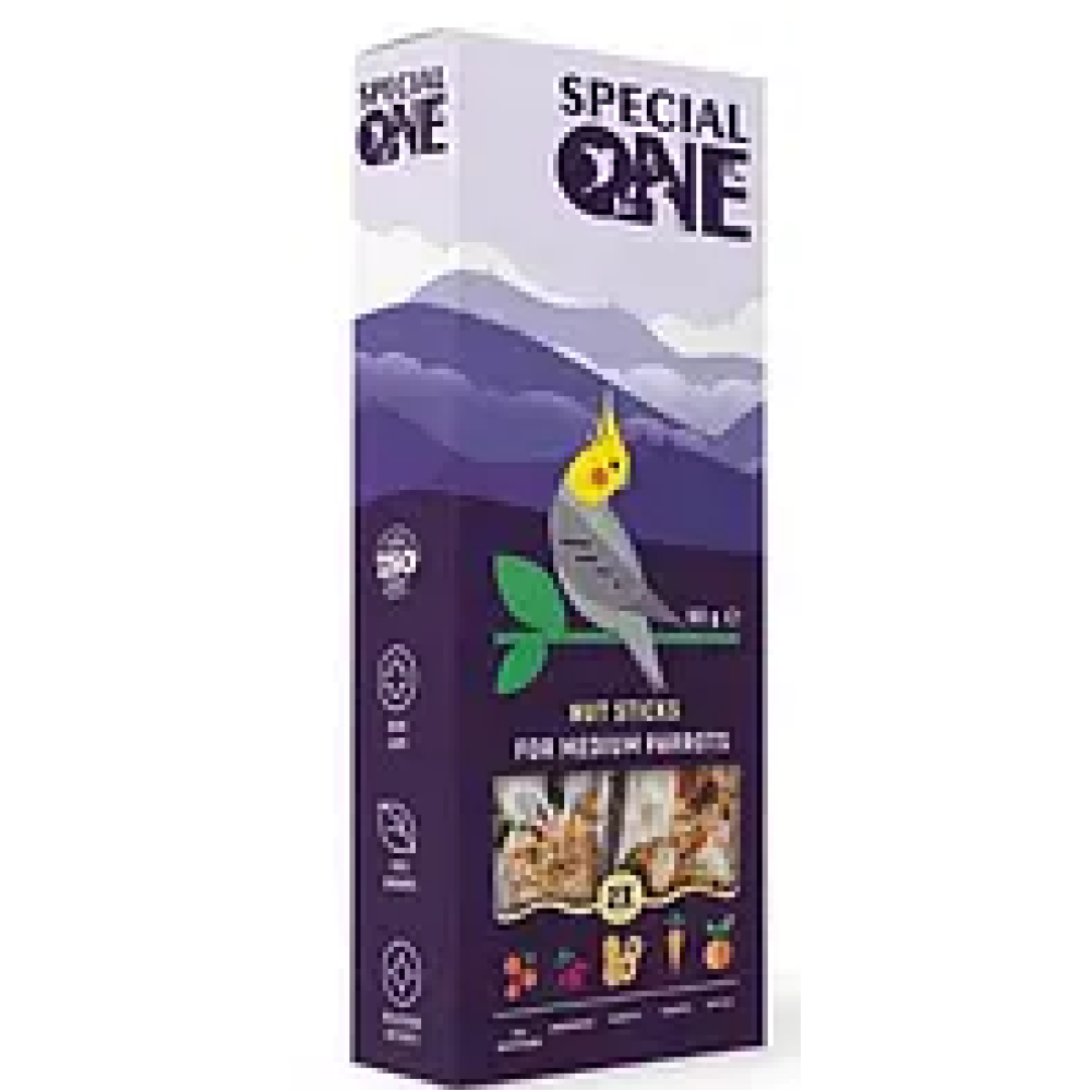 Лакомство для средних попугаев Special One 90 г / 2 шт (орех)