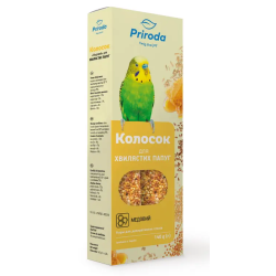 Ласощі для попуг Природа Колосок 140 г/2 шт (мед)