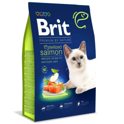 Brit Premium by Nature Cat Sterilized Salmon 8 кг корм для стерилизованных кошек (лосось)