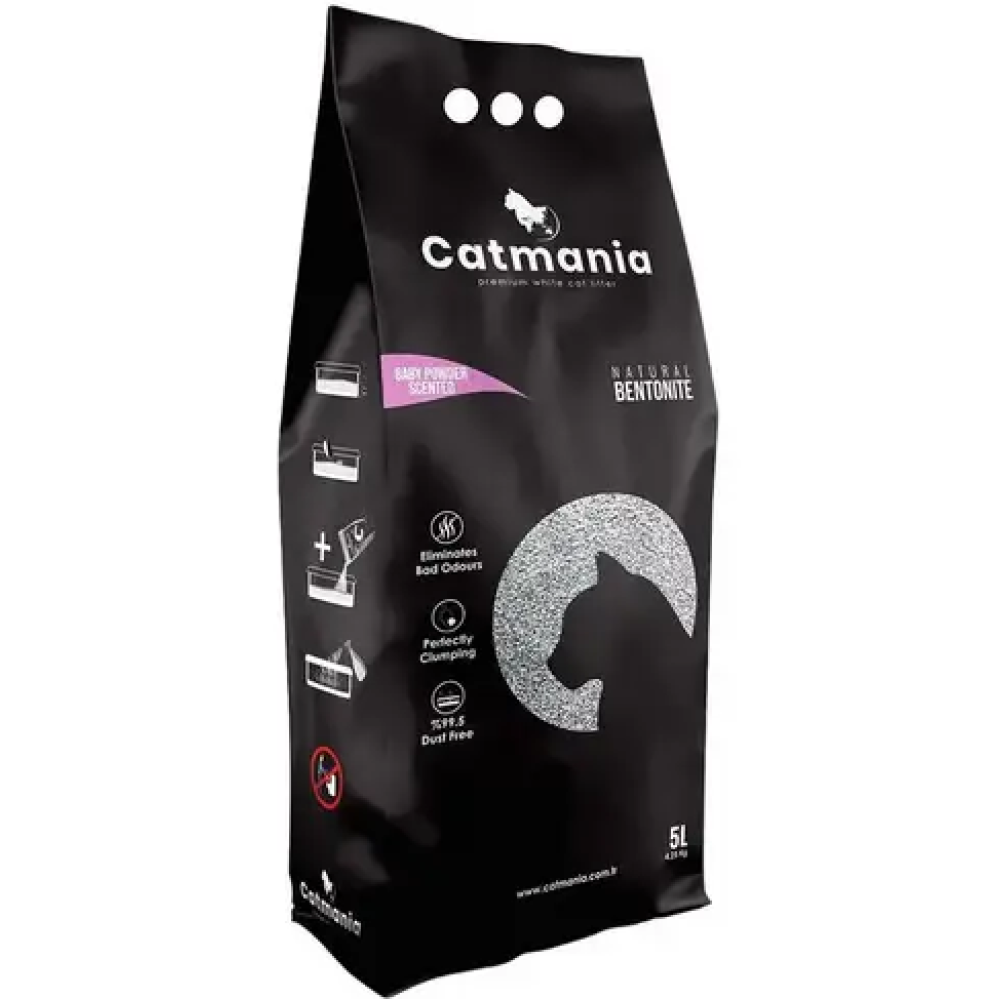 Catmania бентонітовий наповнювач 5 л (дитяча присипка)