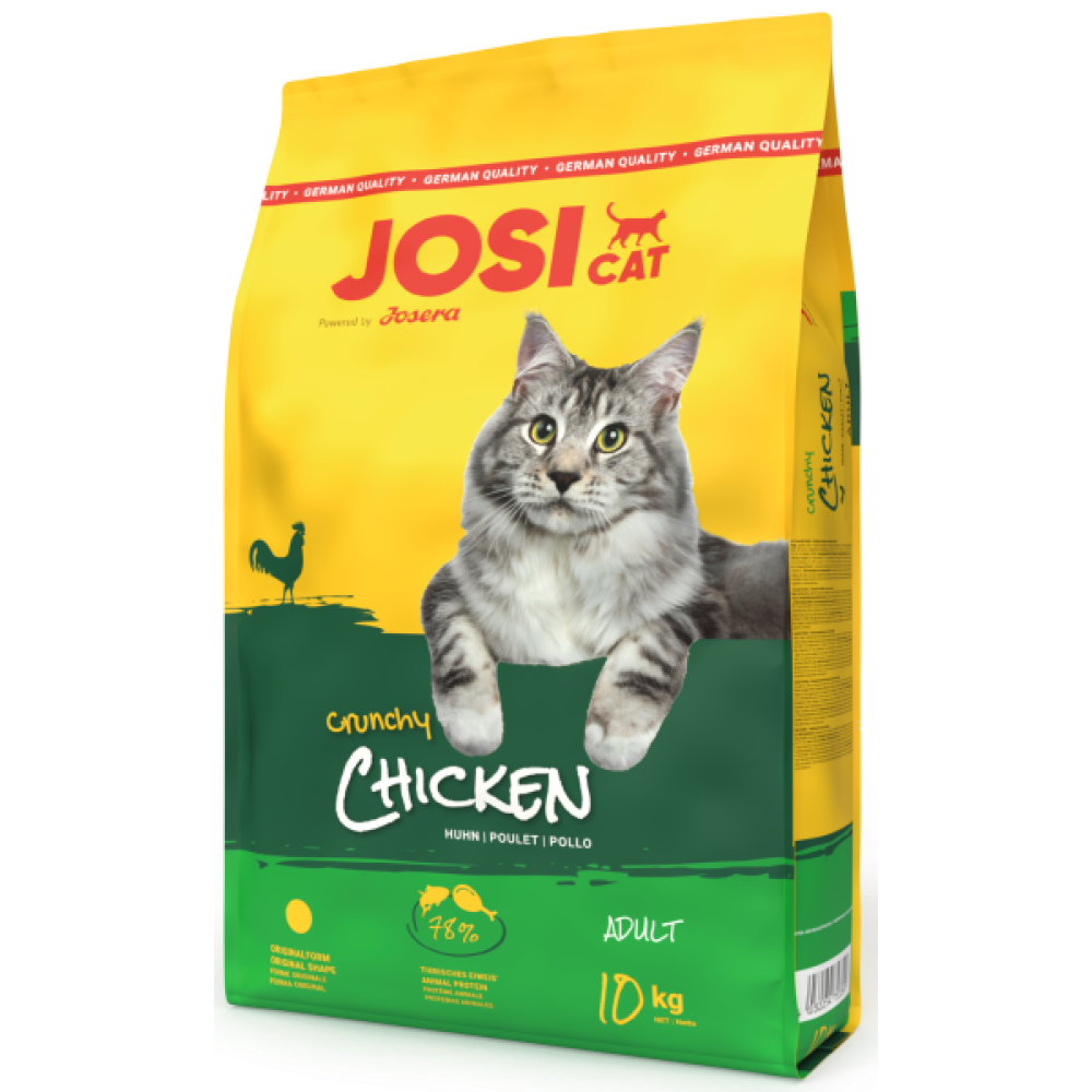 JosiCat Crunchy Chicken 10кг корм для котів з куркою