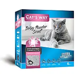 Cat's Way бентонитовый наполнитель 6 л (аромат детской присыпки)