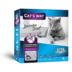 Cat's Way бентонитовый наполнитель 6 л ( аромат лаванды)