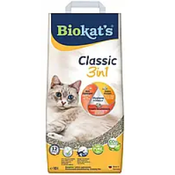 Biokat's Classic 3in1 10л бентонитовый наполнитель (без запаха)