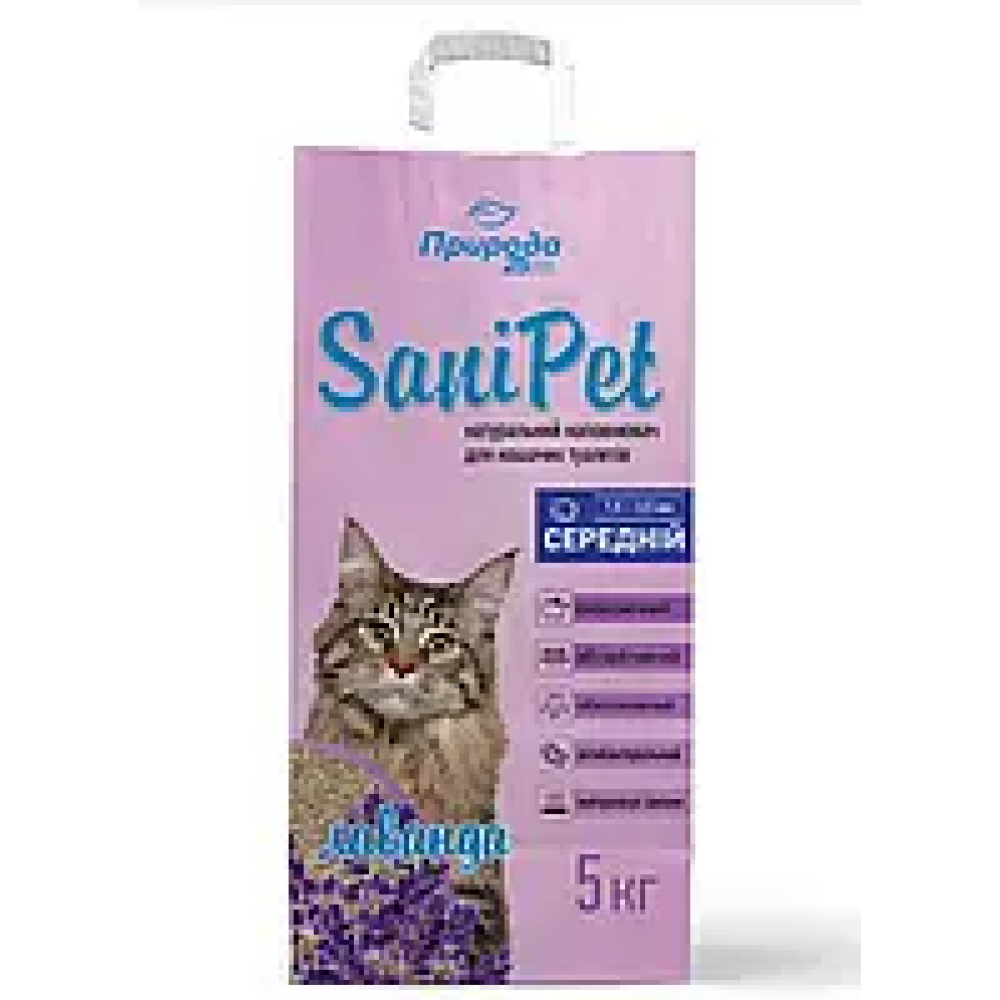 Природа Sani Pet наповнювач бентонітовий 5 кг (лаванда)