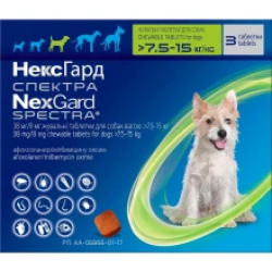 Таблетки Boehringer Ingelheim NexGard Spectra против паразитов для собак M, 7.5-15 кг, 3 таблетки (упаковка)