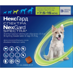 Таблетки Boehringer Ingelheim NexGard Spectra против паразитов для собак M, 7.5-15 кг, 3 таблетки (упаковка)