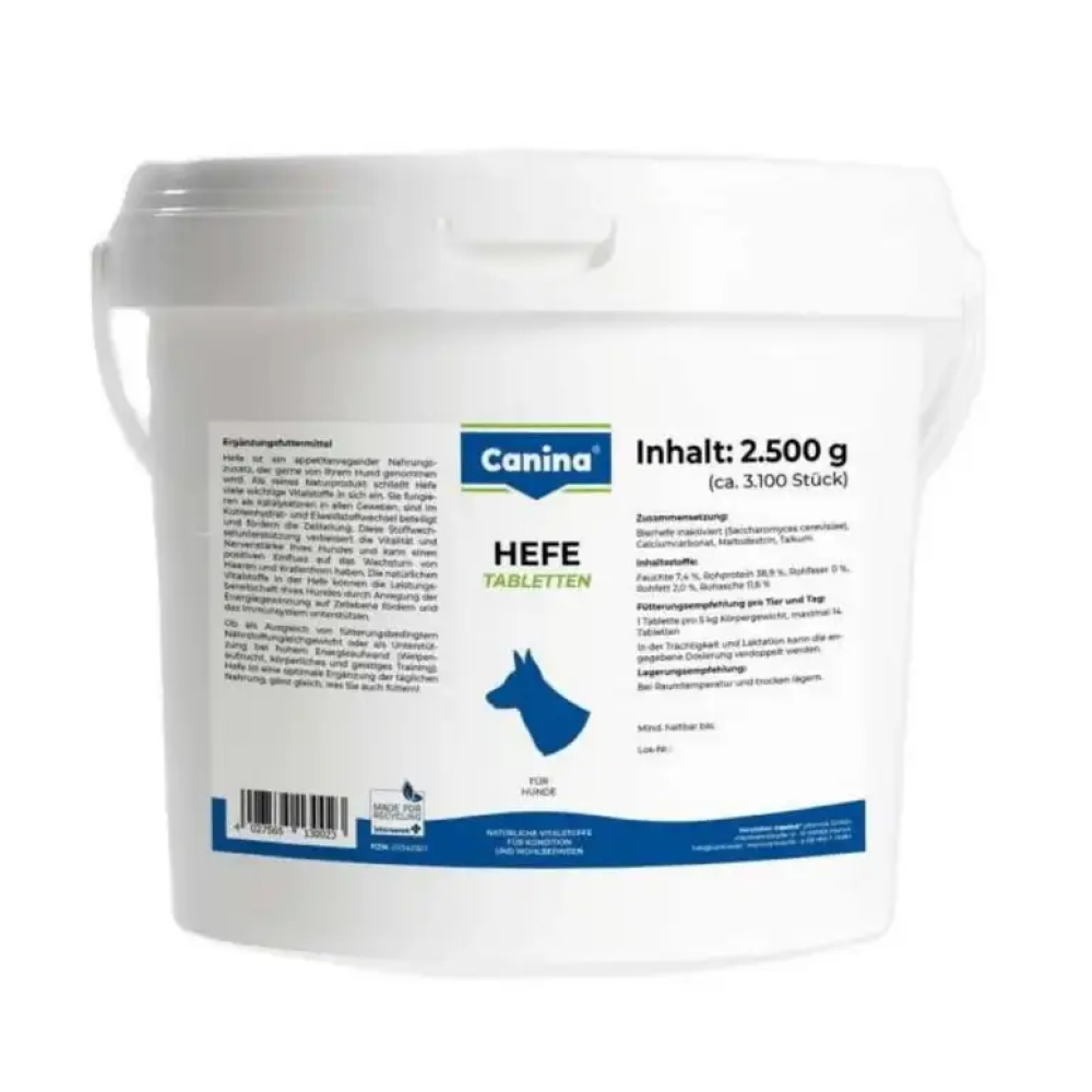 Canina Hefe 250г (310 таб) дрожжевые таблетки для собак с энзимами и ферментами для пищеварения