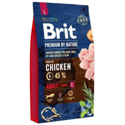 Brit Premium Adult L корм для собак с курицей 8 кг